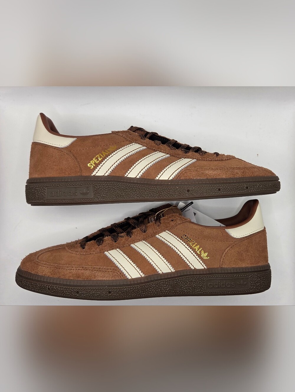 adidas Men's Handball Spezial Suede Sneaker in Brown and Cream